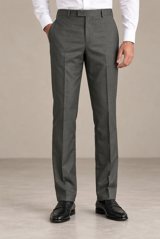 Charcoal grey formal pants in the same model styling