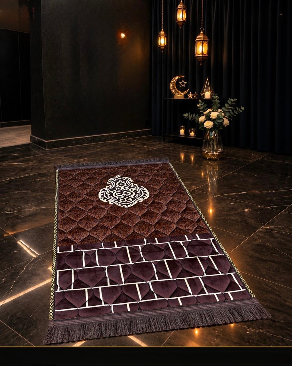 Brown Jae-Namaz / Prayer Mat 70 x 105 Multidesign JAE15