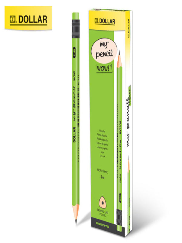 Pack of 12 Dollar My Pencil Wow Multicolor
