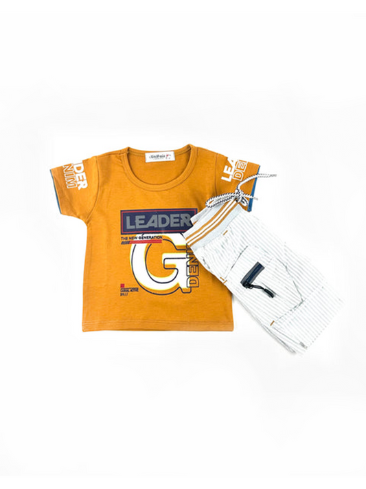 3Mth - 9Mth Leader orange Baba Suit For Newborns UG NBS511