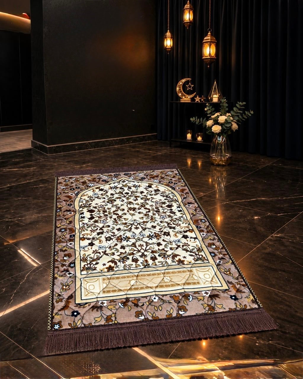 Light Brown Jae-Namaz / Prayer Mat 70 x 105 Multidesign JAE14