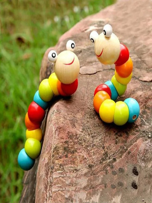 Wooden Caterpillar Educational Toys For Toddlers STA50