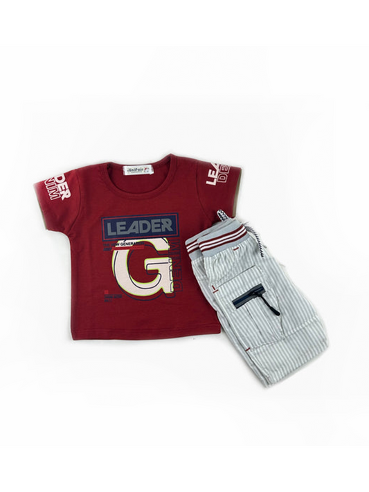 3Mth - 9Mth Leader Maroon Baba Suit For Newborns UG NBS514