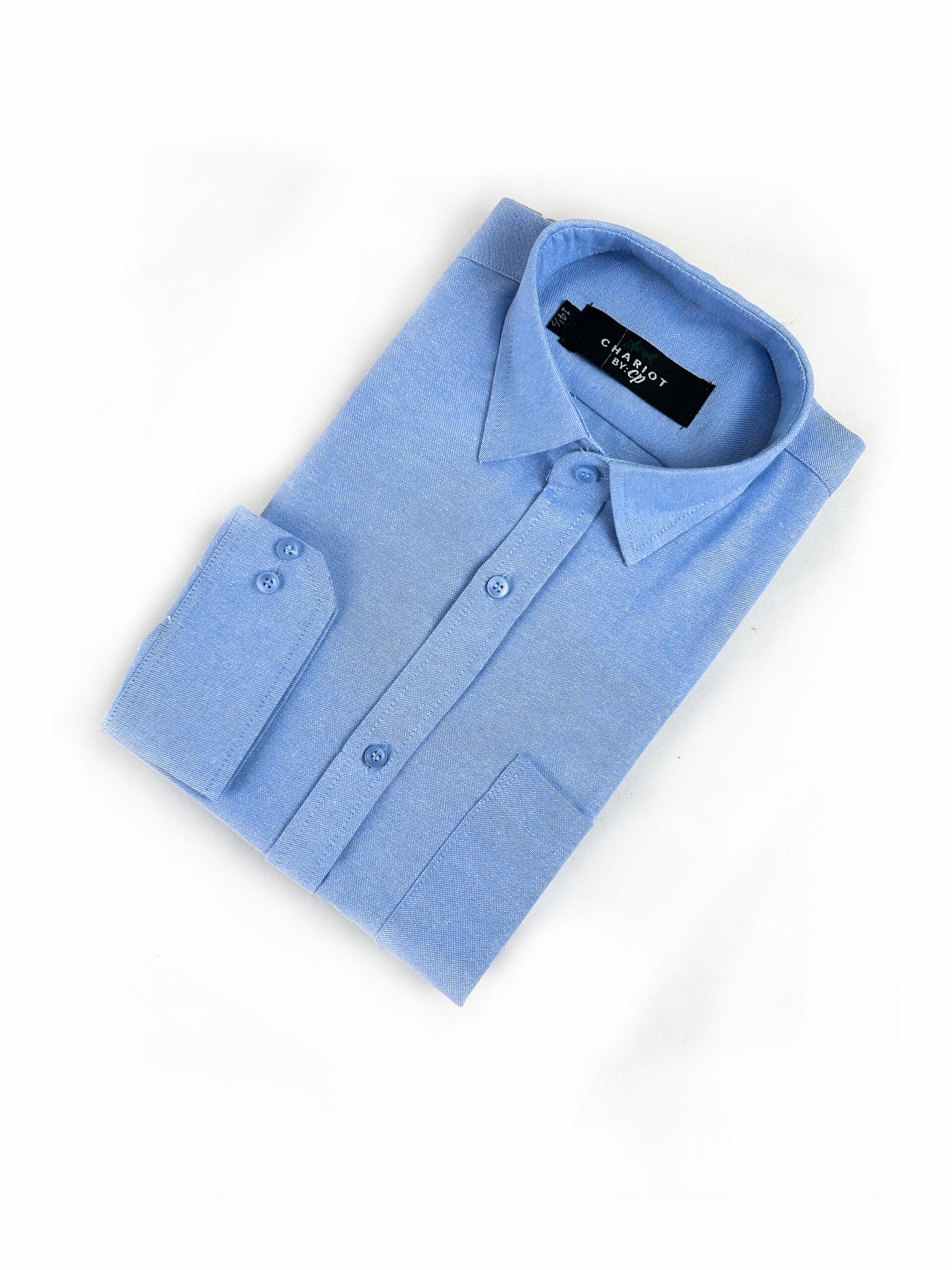 CH Men's Chambray Formal Dress Shirt Sky Blue MFS282