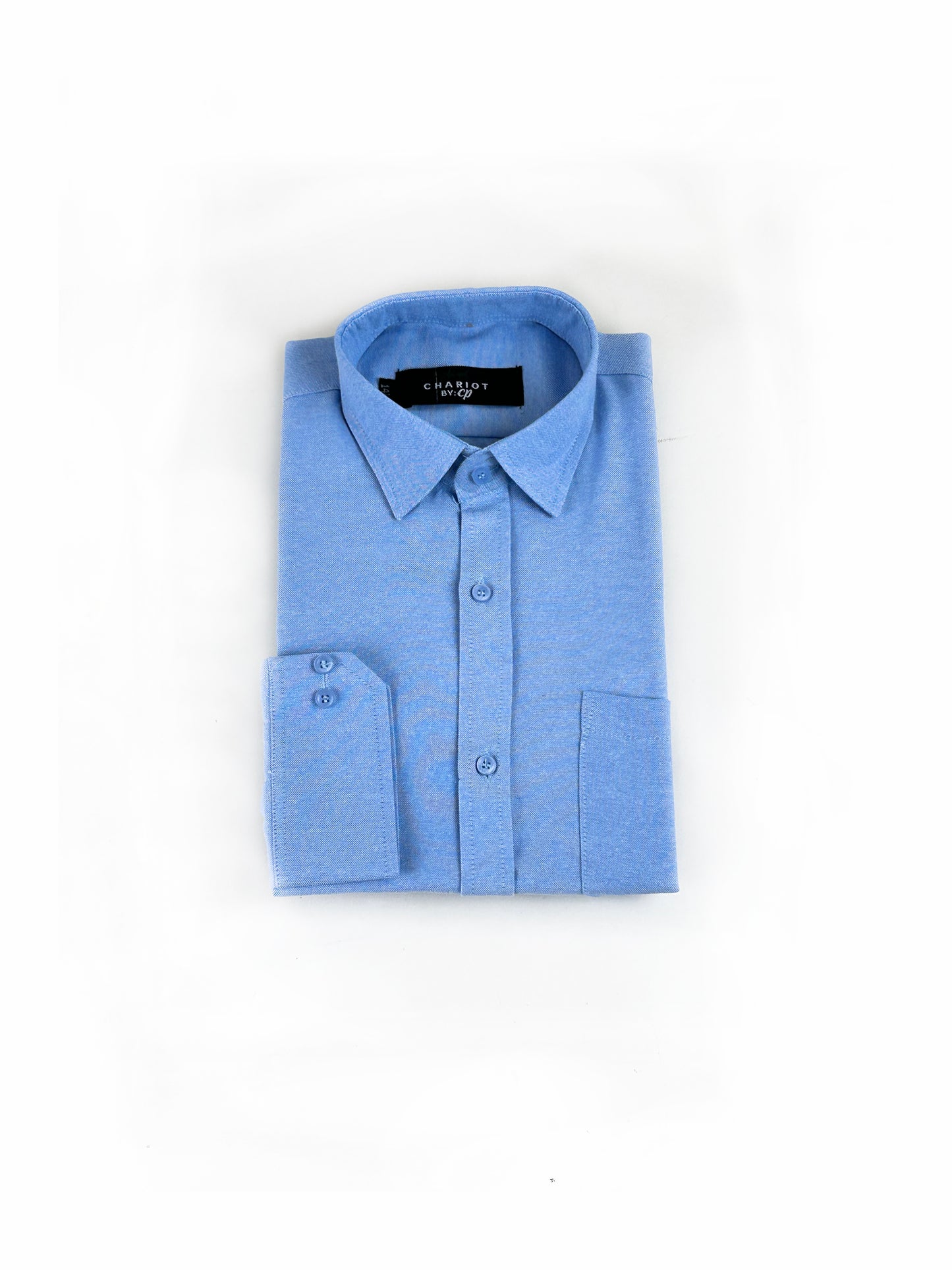 CH Men's Chambray Formal Dress Shirt Sky Blue MFS282