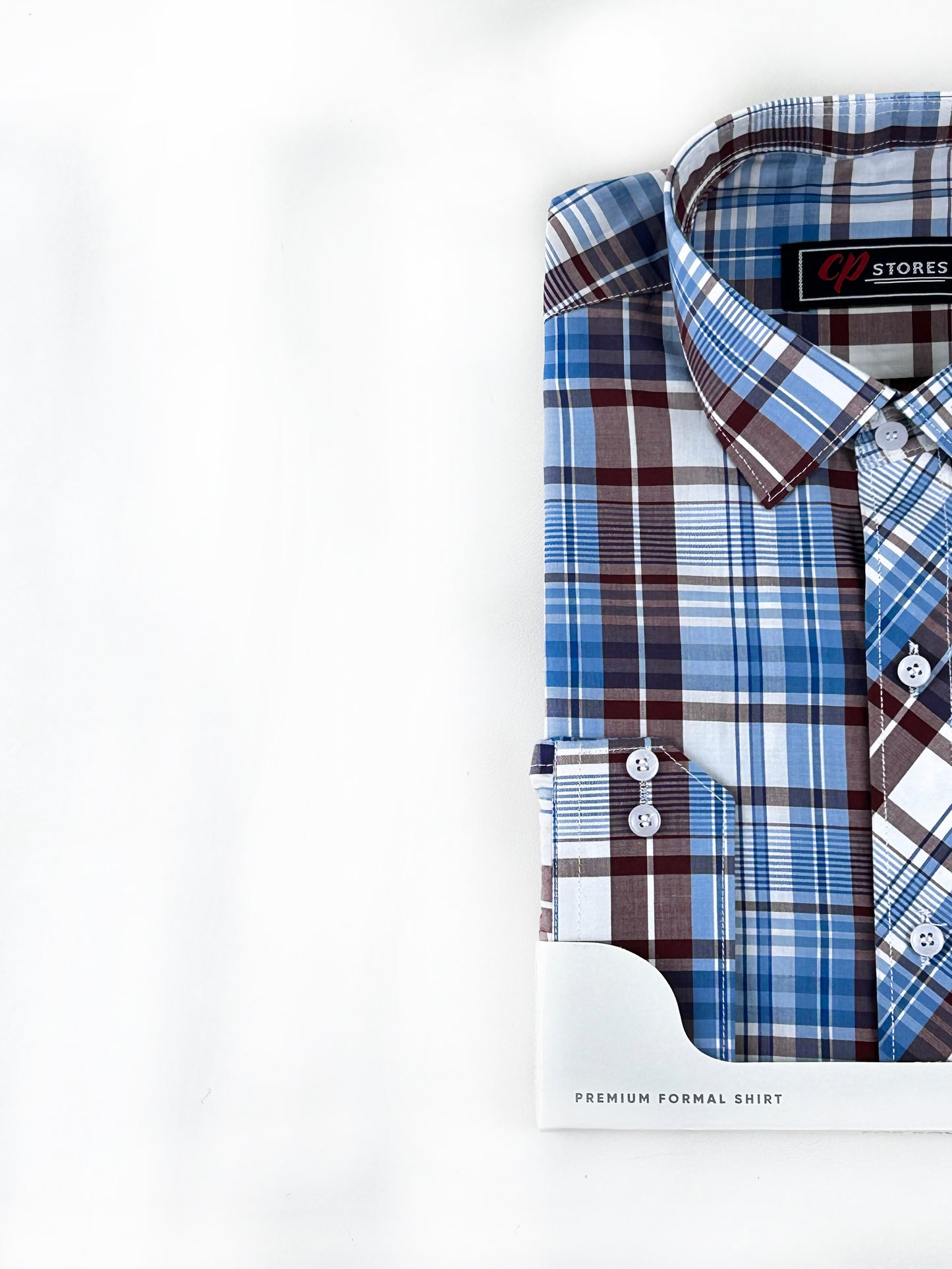 Blue Checks Formal Dress Shirt For Men MFS276