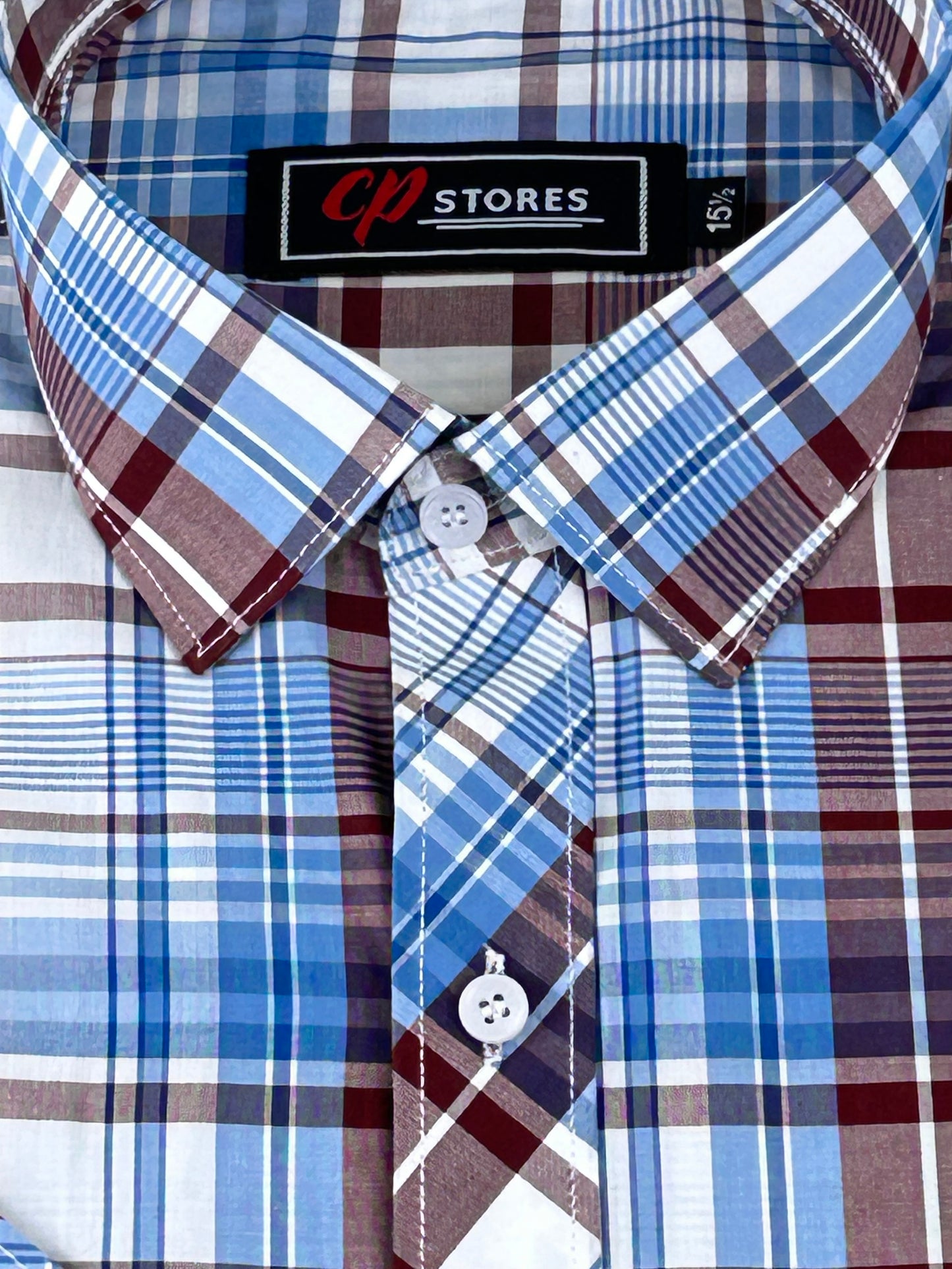 Blue Checks Formal Dress Shirt For Men MFS276