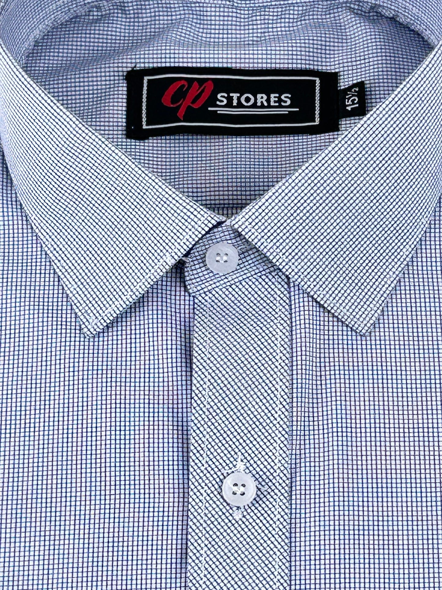 Dark Blue Checks Formal Dress Shirt For Men MFS277