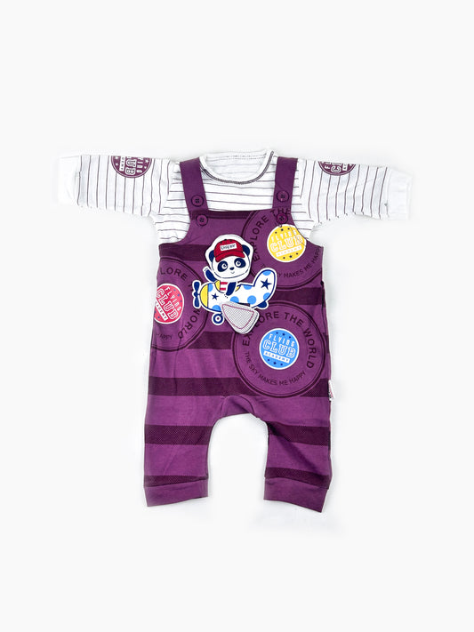 0Mth - 9Mth Panda Purple Romper For Newborn UG NBR77