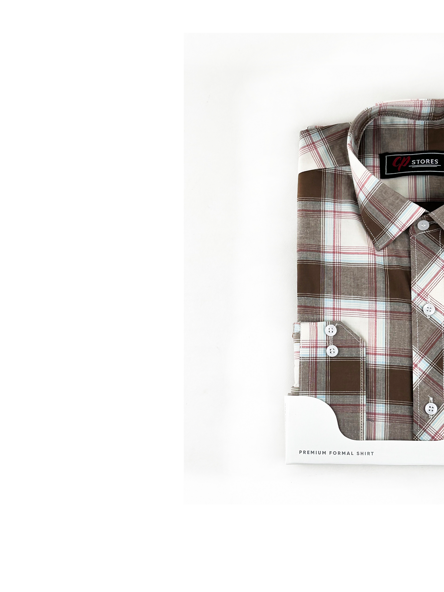 Brown Checks Formal Dress Shirt For Men MFS279