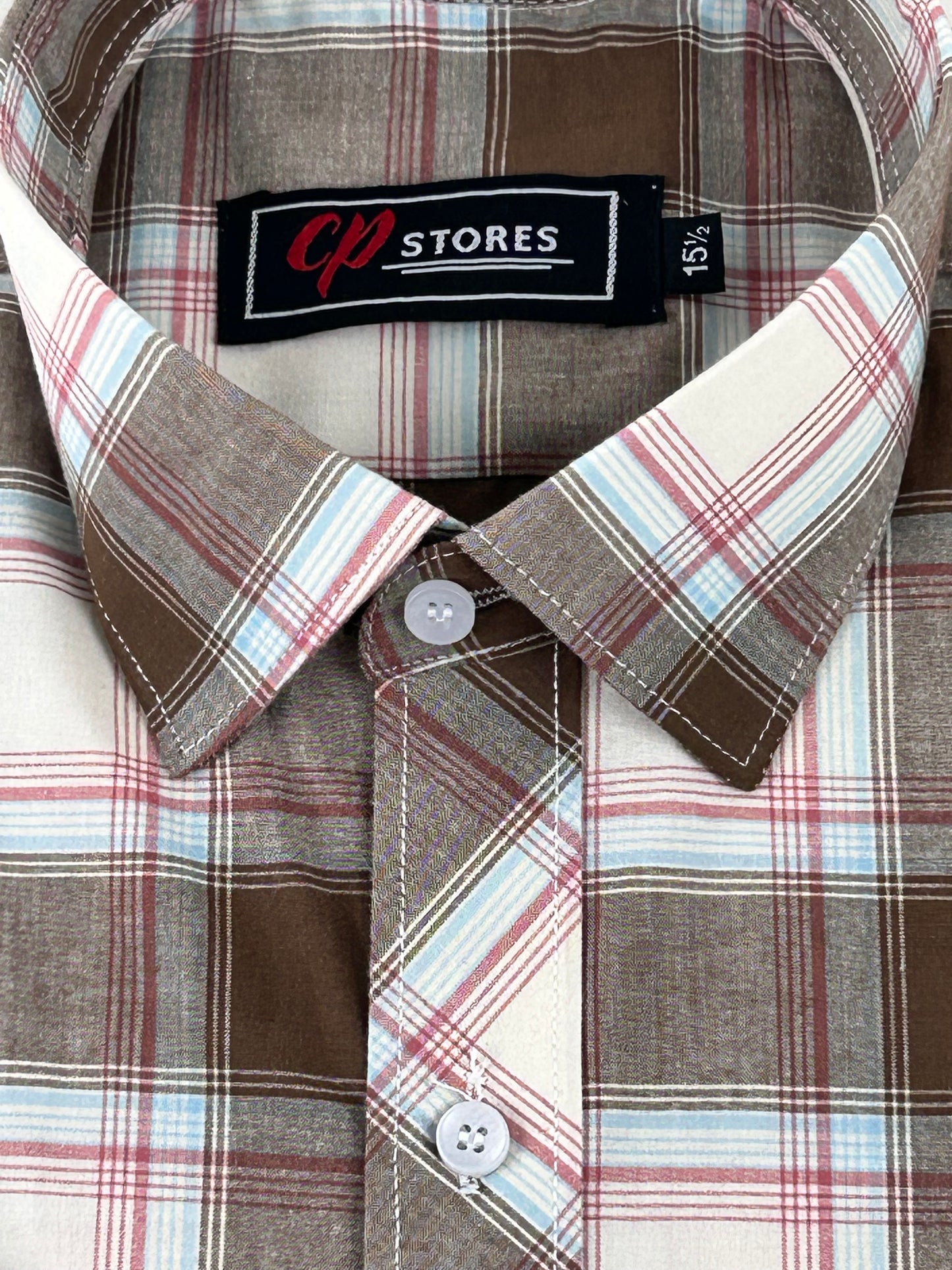 Brown Checks Formal Dress Shirt For Men MFS279