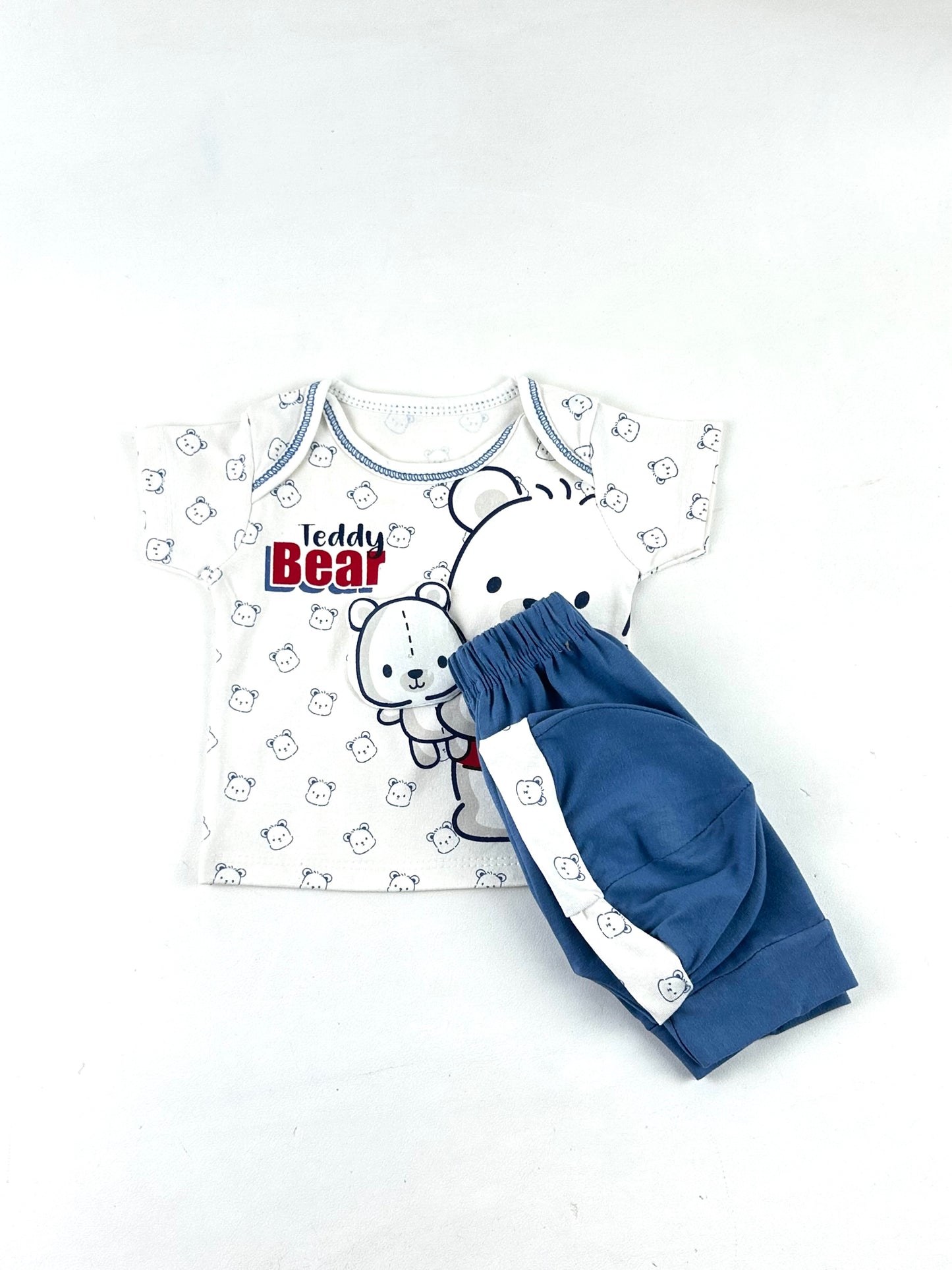 0Mth - 3Mth Teddy Bear Blue Baba Suit For Newborns NBS526