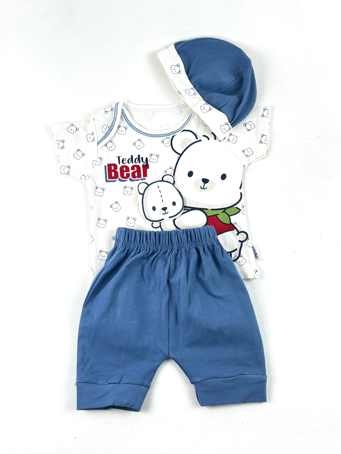 0Mth - 3Mth Teddy Bear Blue Baba Suit For Newborns NBS526