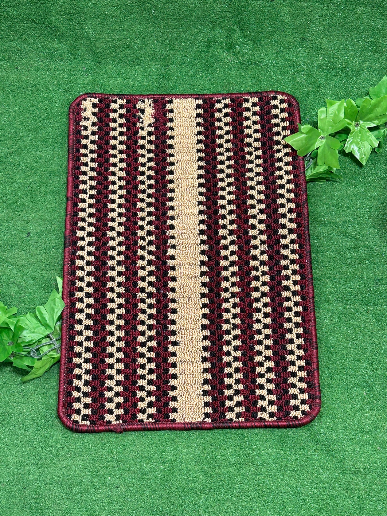Anti-Slip Maroon Floor Mat | Room Mat Design 77