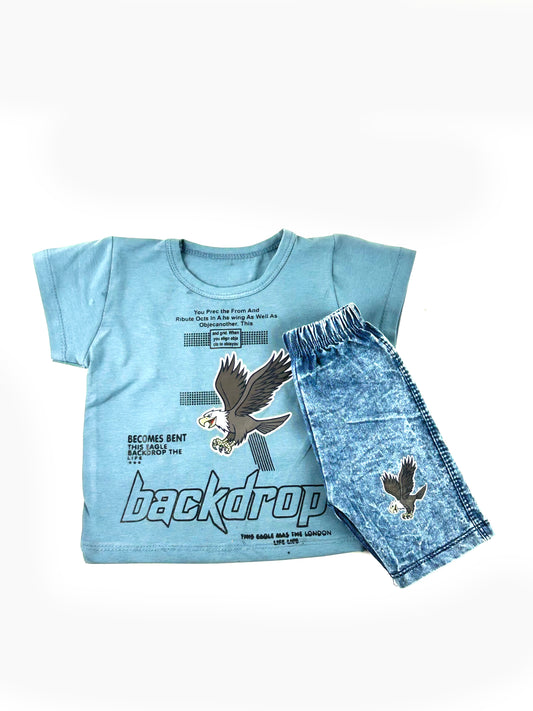 3Mth - 9Mth Backdrop Blue Baba Suit For Newborns RZ NBS498