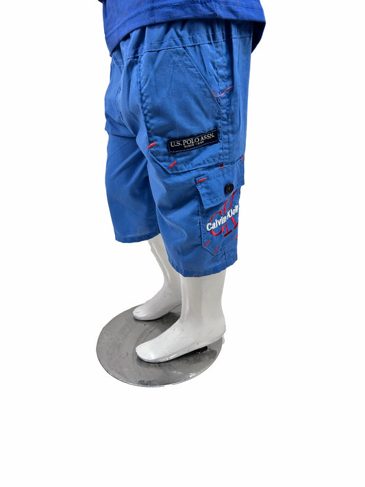 2Yrs - 5Yrs TB Boys 3-QTR Short For Boys BQS08 Blue