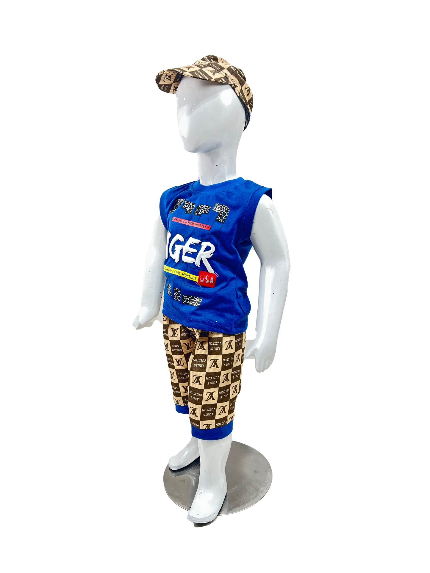 1Yr - 4Yrs RZ Kids Suit Tiger Blue BS419 (With Cap)