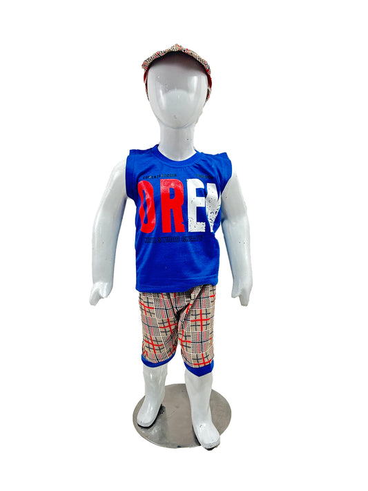 1Yr - 4Yrs RZ Kids Suit Oren Blue BS415 (With Cap)