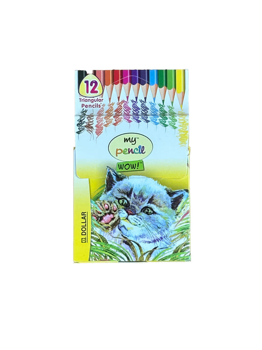 Dollar Color Small Pencils Pack of 12 Triangle PB112