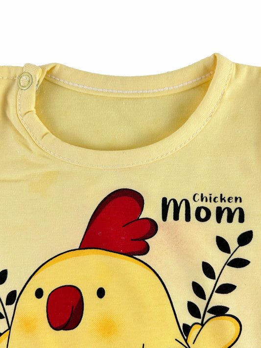 0Mth - 3Mth ZG Chicken Mom Baby Suit Yellow For Newborn NBS421