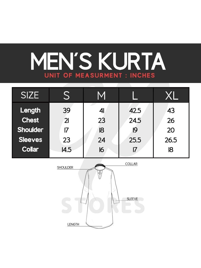 Pure Black 100% Cotton Kurta for Men MK17