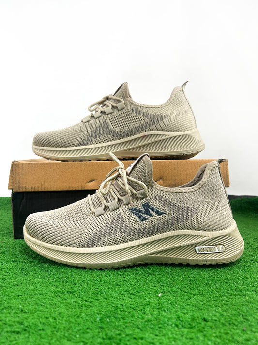 Beige Casual Sneakers For Men MJS135