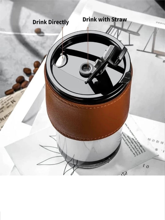 Slub Glass Tumbler / Glass Coffee Mug 380ML