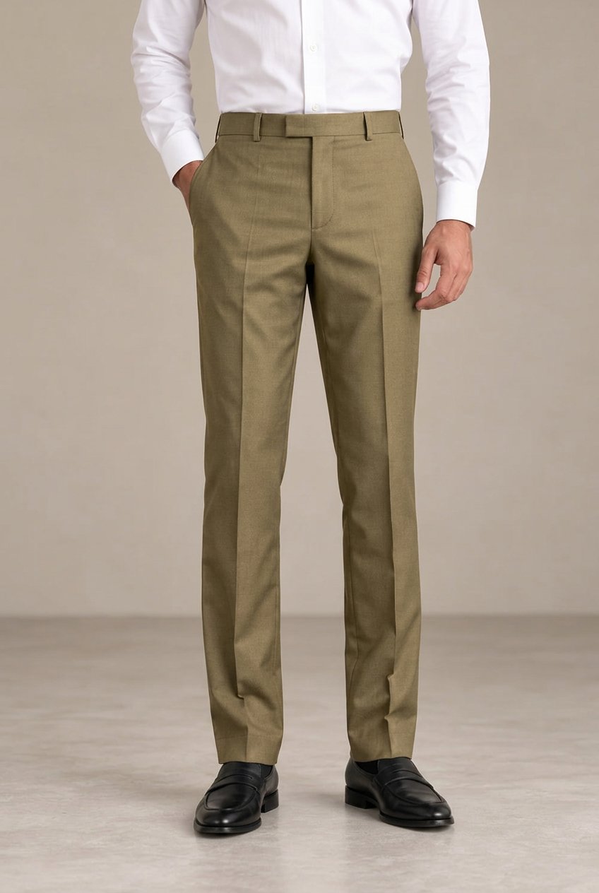 Stone khaki formal pants in the same model styling