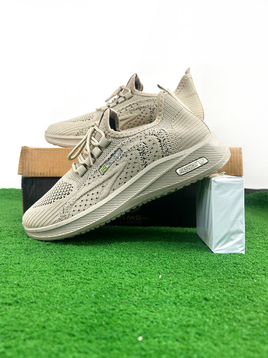 Beige Casual Sneakers For Men MJS138