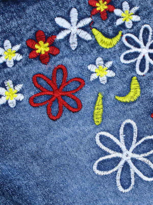 1.5 Yrs - 4 Yrs Bermuda Short for Girls Multi flowers Blue