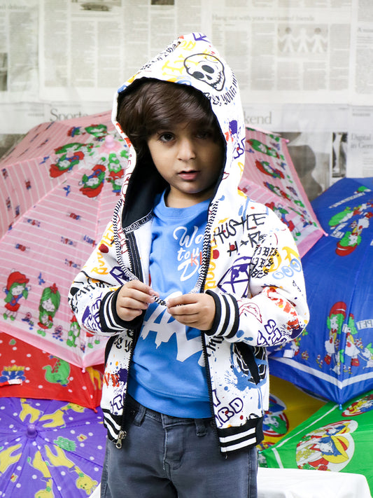Kids Upper 2 Yrs - 9 Yrs Printed Hustle Harder