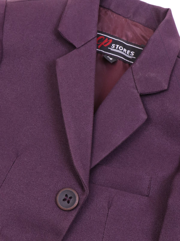 1 Yrs - 15 Yrs 2 PCS Coat Pant Suit for Boys Dark Purple