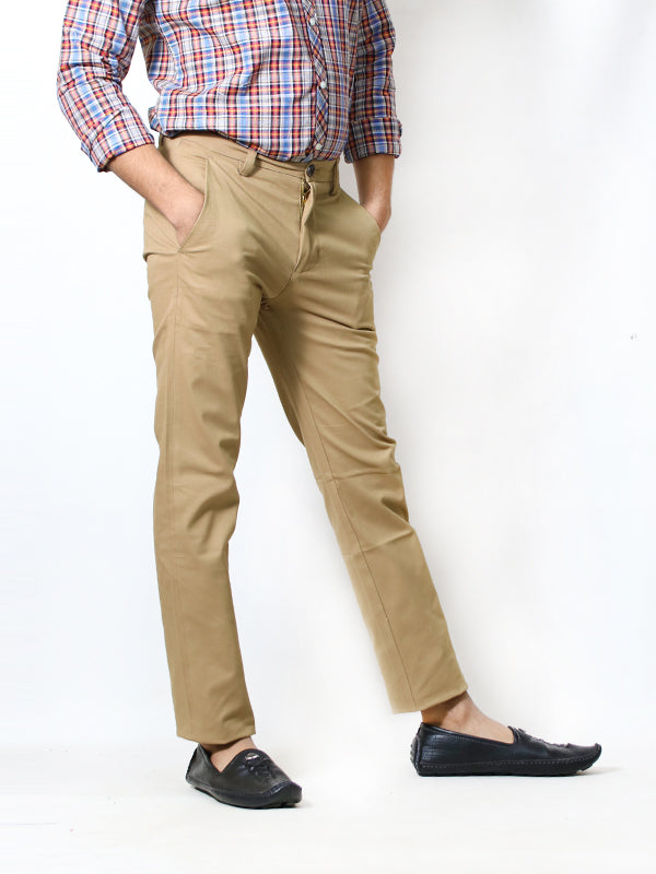 BH Cotton Chino Pant For Men Sand Brown