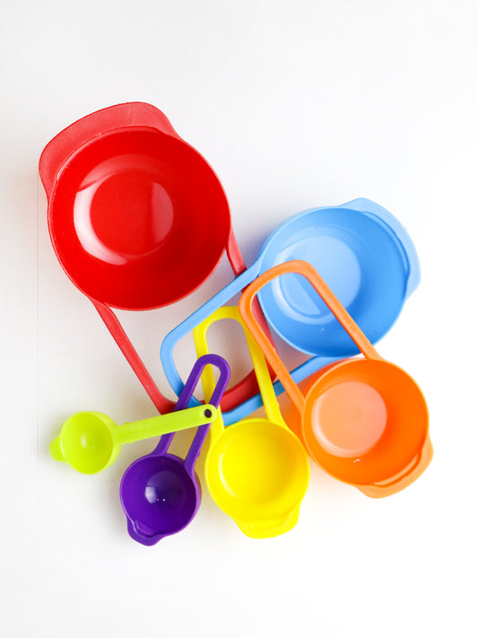 Set of 6 Cooking Measuring Cups - Multicolor