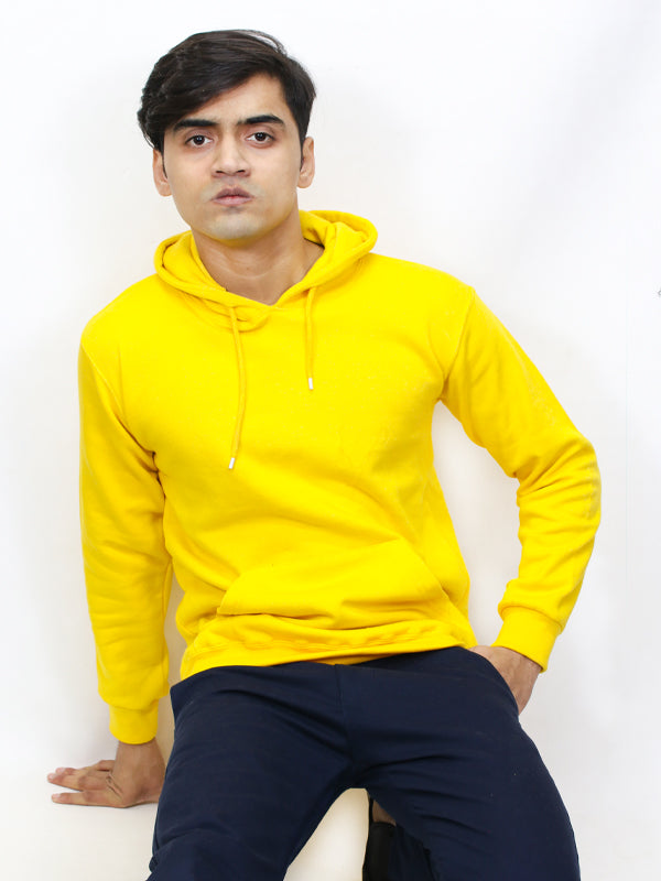 Yellow hot sale hoodie plain