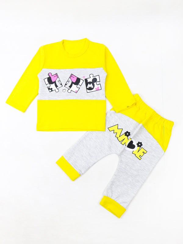 SK Girls Suit 1Yr - 4Yrs Minnie M Yellow