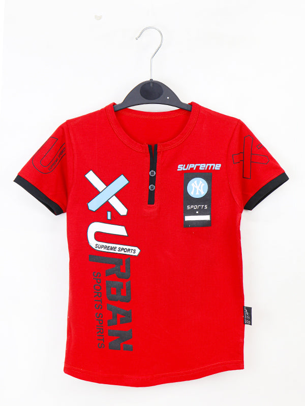 ATT Boys T-Shirt 5 Yrs - 10 Yrs X-U Red