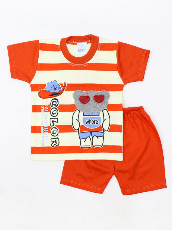 HG Newborn Baba Suit 3Mth - 9Mth Color Carrot Red