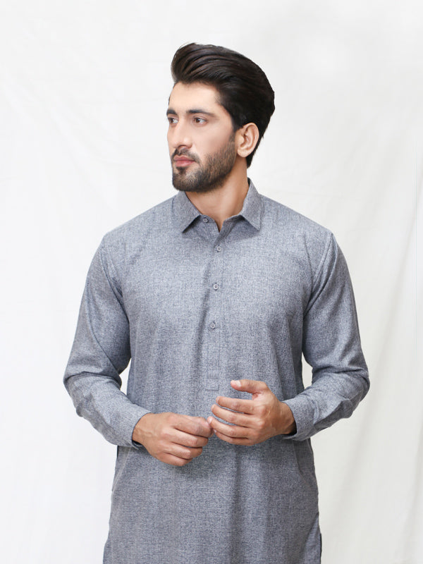 159 Men's Kameez Shalwar Stitched Suit Shirt Collar Green