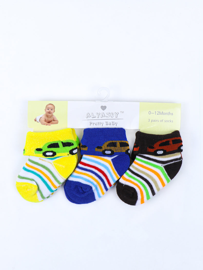 Pack of 3 Kids Socks Multicolor