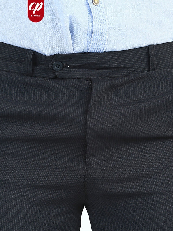 SN Dress Pant Trouser Formal for Men Black Striped