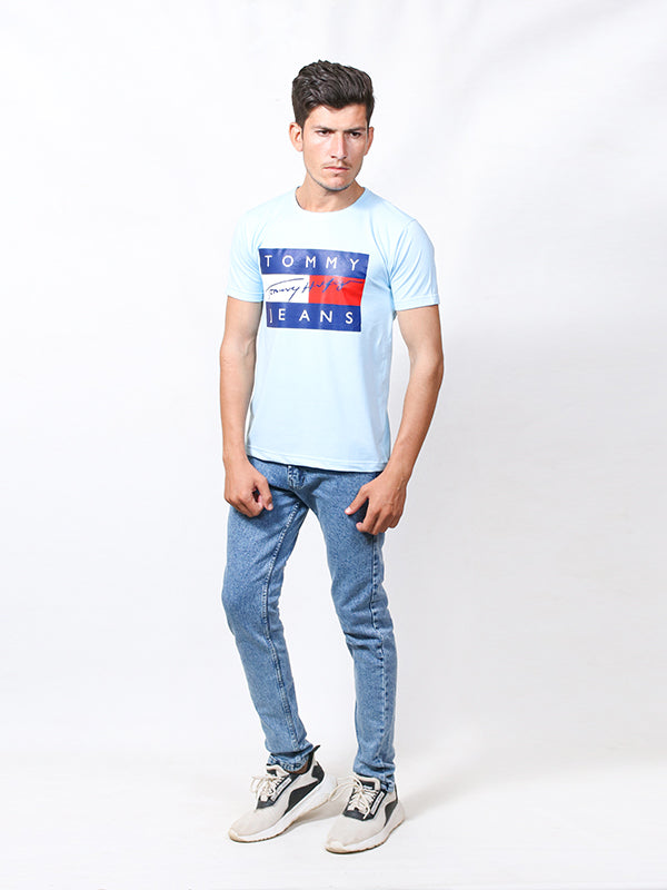 MM Men's Printed T-Shirt TOM Light Blue