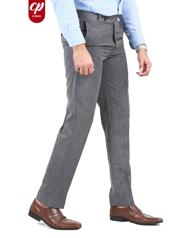 MFP59 Dress Pant Trouser formal for Men Grey Striped