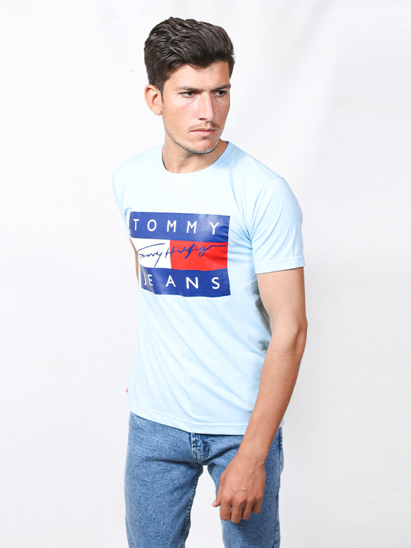 MM Men's Printed T-Shirt TOM Light Blue