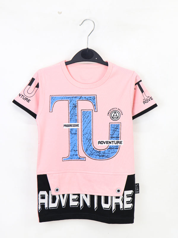 ATT Boys T-Shirt 5 Yrs - 10 Yrs TU Light Baby Pink
