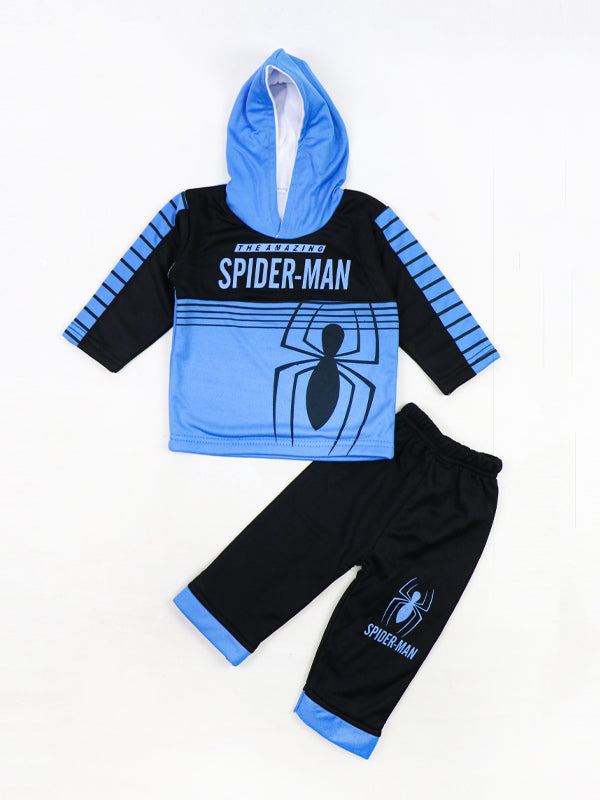 SF Hooded Newborn Suit 3Mth - 9Mths Spider Man Blue