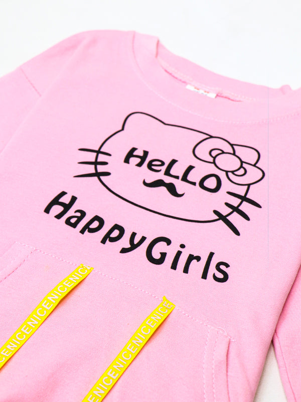 Girls Sweatshirt 2Yrs - 6Yrs Happy Girl
