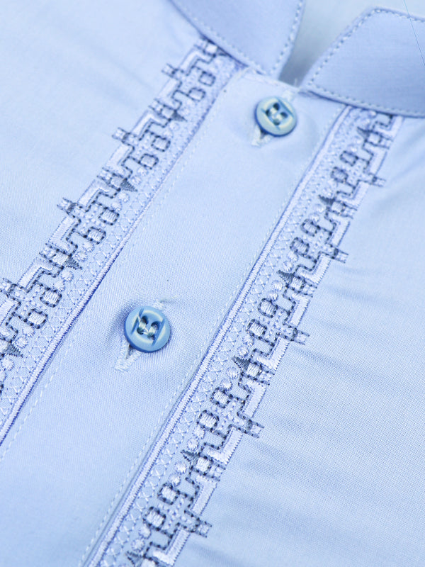 440 Men's Stitched Kameez Shalwar Suit Blue