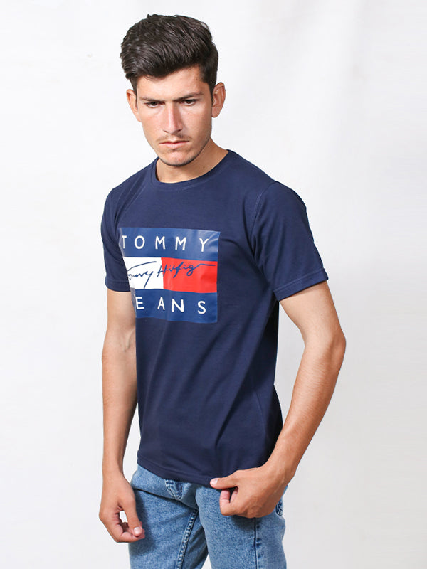 MM Men's Printed T-Shirt TOMMY Navy Blue