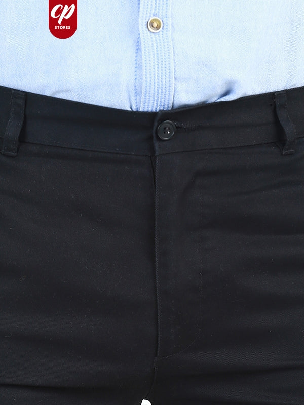 Men's Wrinkle-Free 100% Cotton Trouser Black